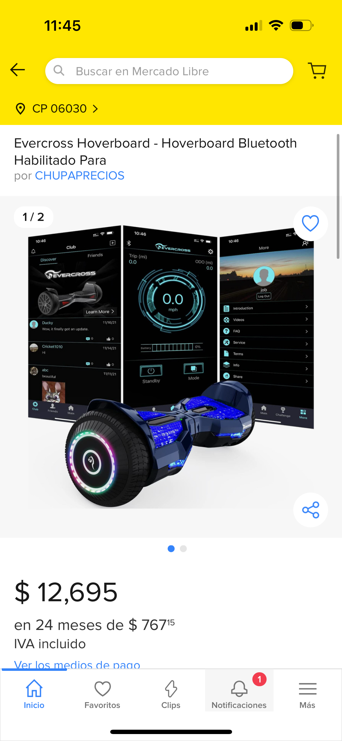 Evercross Hoverboard - Hoverboard Bluetooth