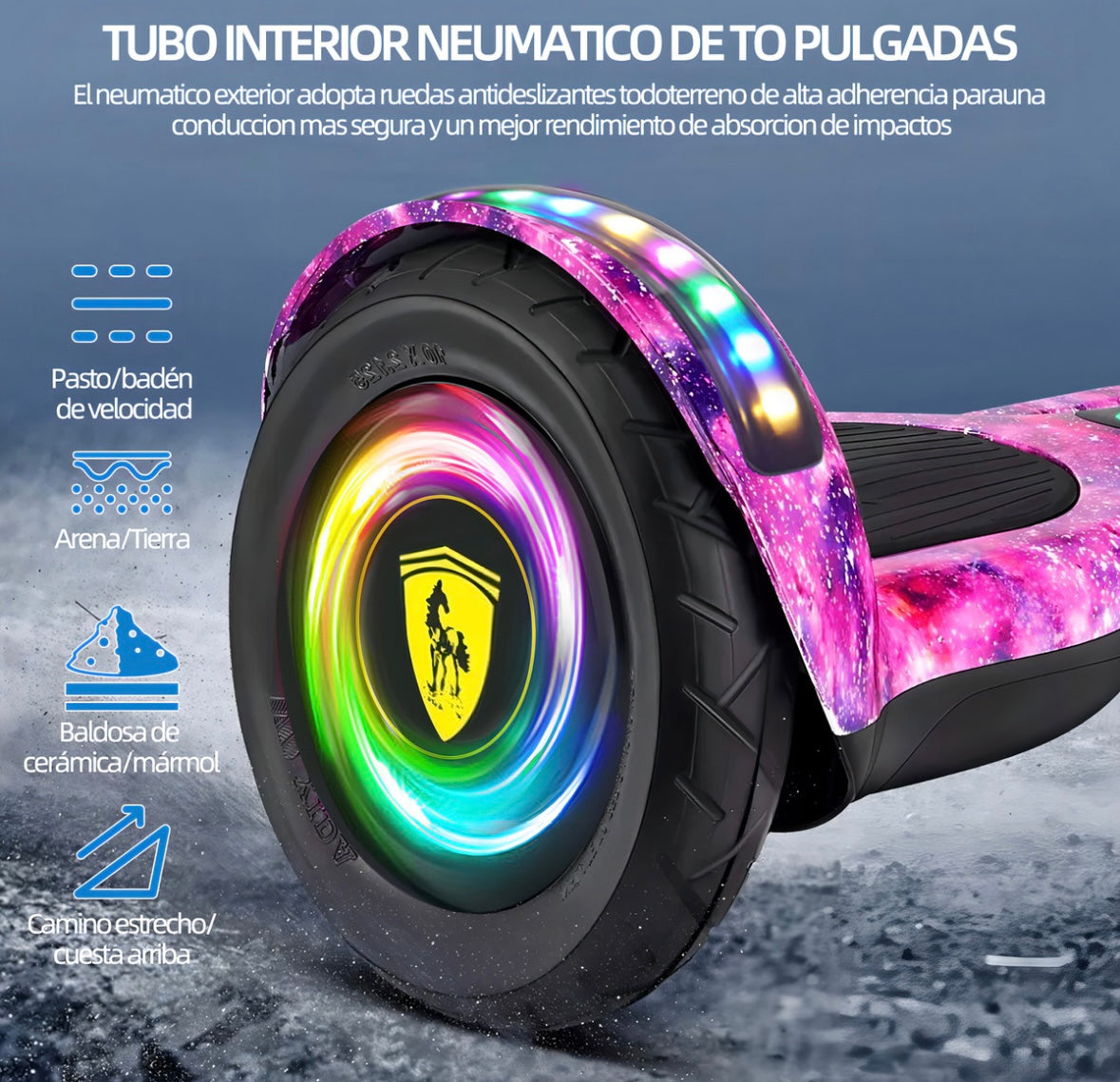 Skate Eléctrico Hoverboard Panfrey B21 Rosa